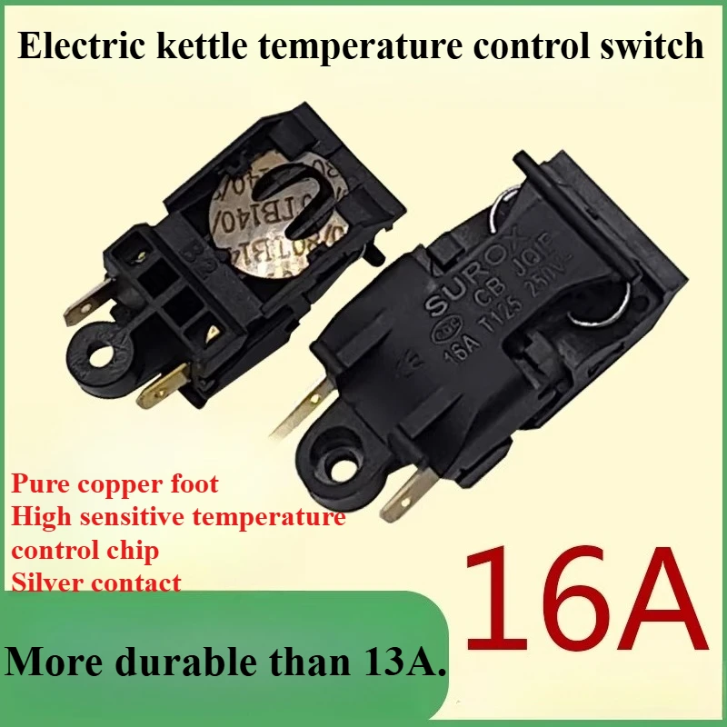 16A High-power Electric Kettle Thermostat Switch Is Suitable for Semi-spherical Triangle Steam Switch Fittings To Cut Off Power.