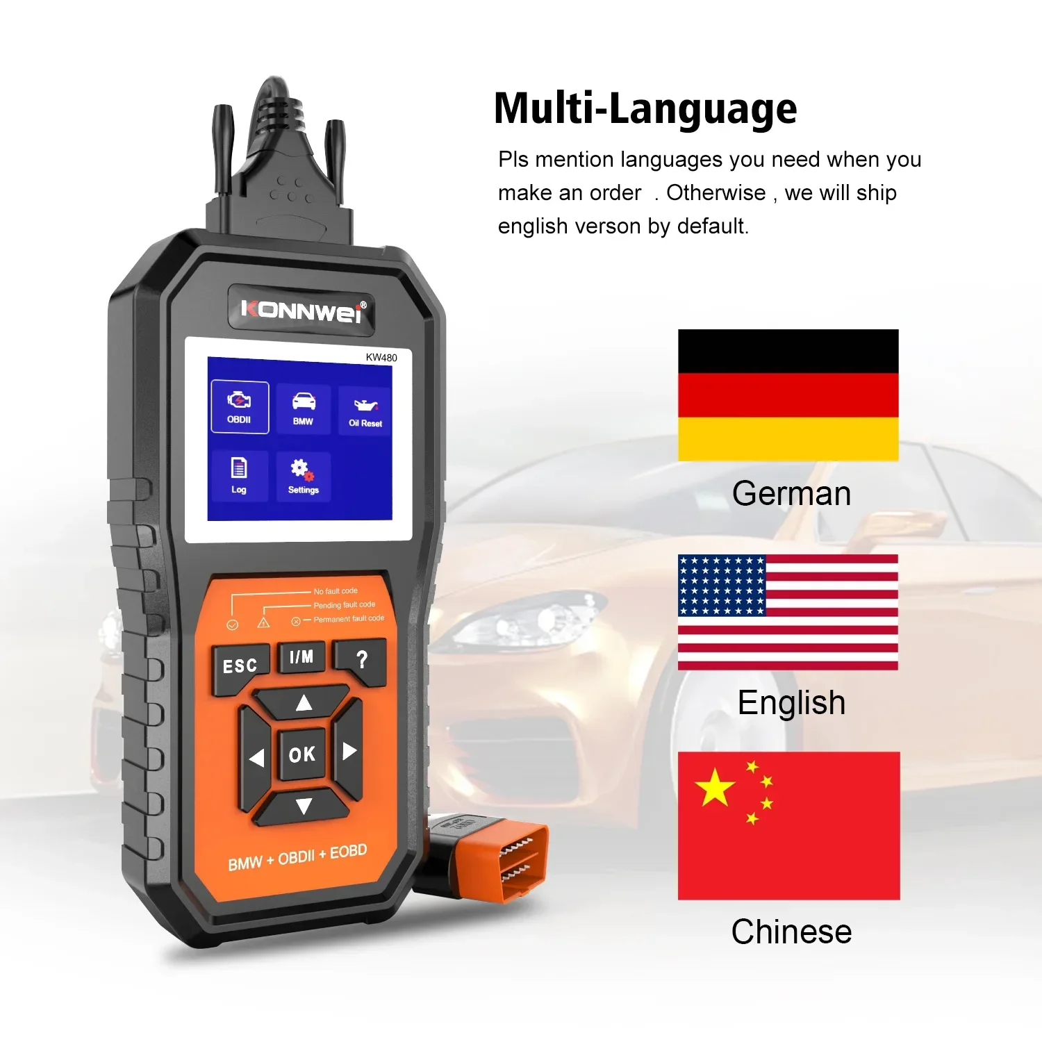 KONNWEI KW480 B M W  Special Function ABS BMW Special Car OBD Diagnostic Instrument