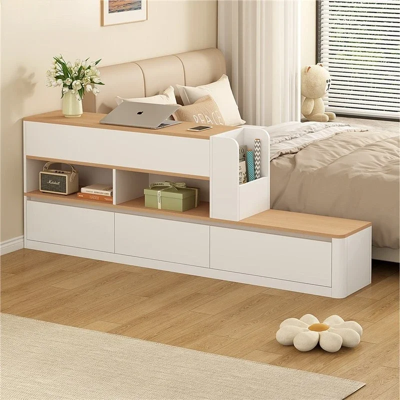 New bedside table bedside table shelf household bedroom side cabinet long locker narrow cabinet bedside cabinet C12