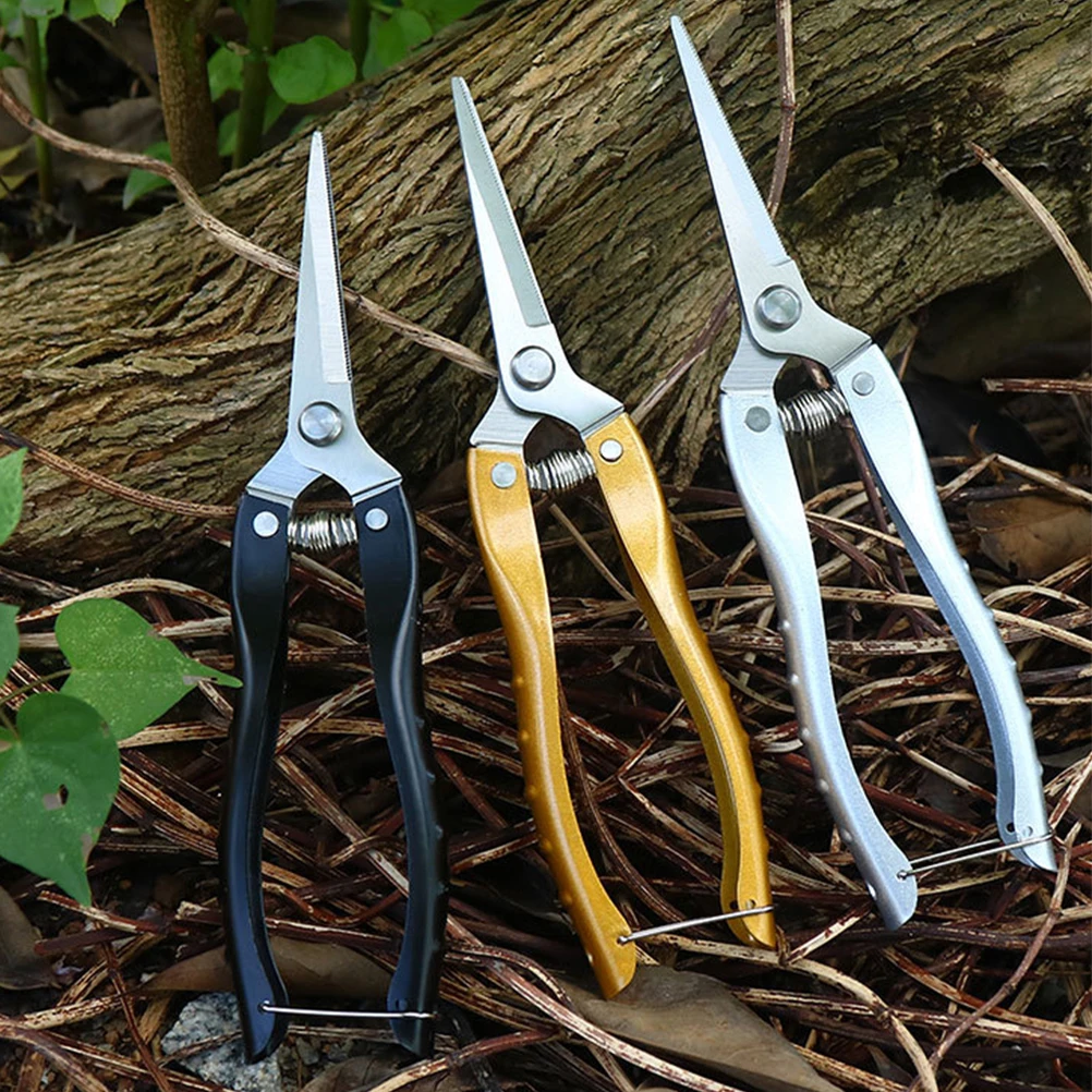 

2Pcs Pruning Shears Stainless Steel Garden Tools for Stems Easy Storage Neat Cut Non Slip H les Ergonomic Design Black