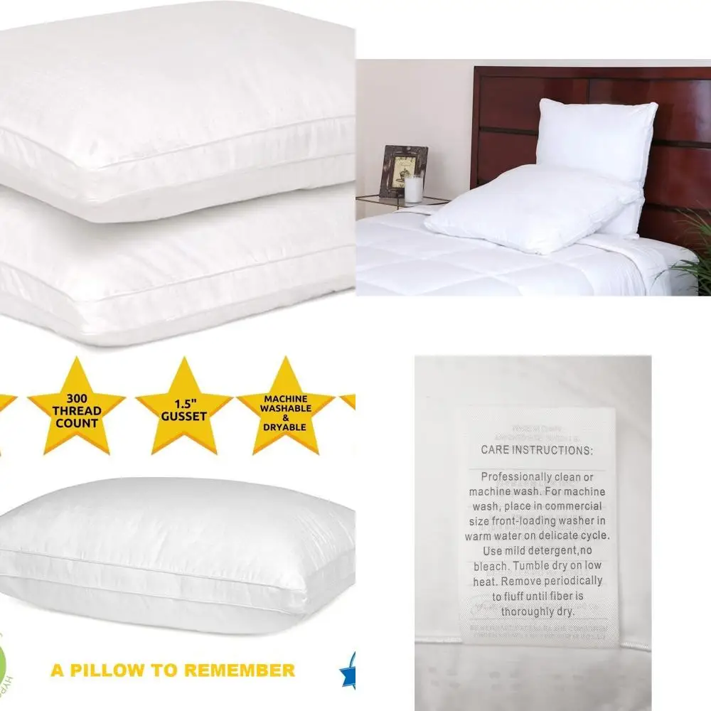 

Элегантная подушка евро — мягкая и удобная — идеально подходит для всех позиций сна — хлопок с резьбой 300, европейский размер 26x26, одинарный