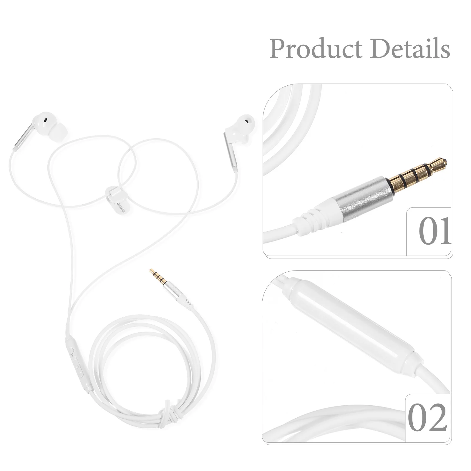 

Wired 3.5mm Earbuds High Definition Microphone Clear Sound Stereo in-Ear Headphones for Phone Computer Tablet Running Gym