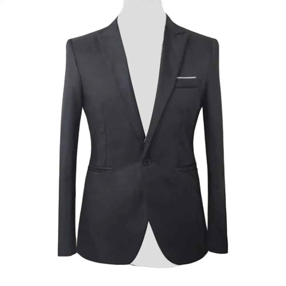 Men Formal Business Suit Solid Color Long Sleeve Blazer Suit Pants Men Casual Business Blazer Jacket Pants Set Men's Clothing