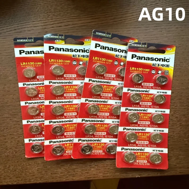 Panasonic AG10 LR1130 SR54 1.55V Alkaline Battery 2-50PCS High Capacity Long Lasting for Watches, Toys, Calculators, Key Fobs