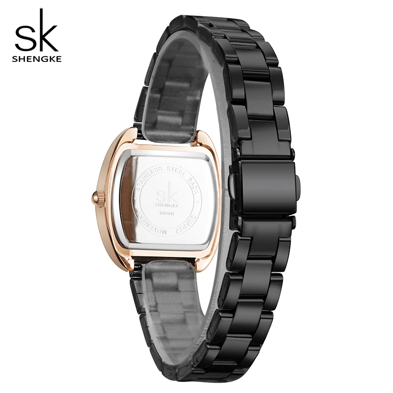 Shengke Black Color Watch Women Watches Ladies Elegant Quartz Wrist Watches Female Gift Clock Relogio Feminino Montre Femme