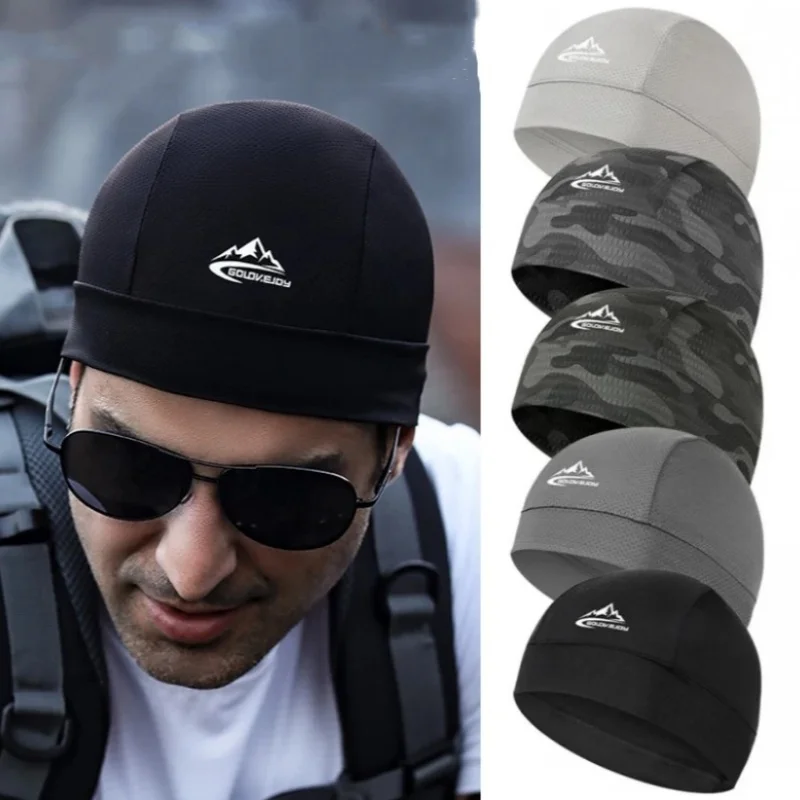 

Breathable Cool Skull Beanie Cap Summer Cycling Cap Ice Fabric Anti-UV Cycling Head Scarf Helmet Liner Sport Fishing Running Hat