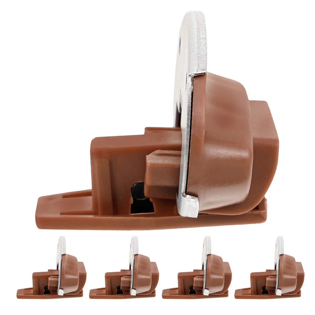 

5 Sets Drawer Slide Kit Accessories Track Guides Stopper Bracket Aluminum Alloy Bottom Mount Slides for Dresser