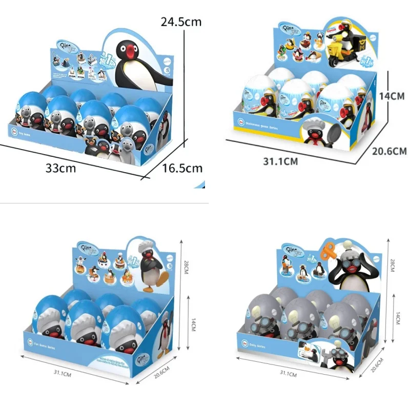 

Anime Pingu Interesting Scene Multiple Styles Blind Box Pinga Pingu Action Figure Blind Egg Model Doll Desktop Collectible Toys