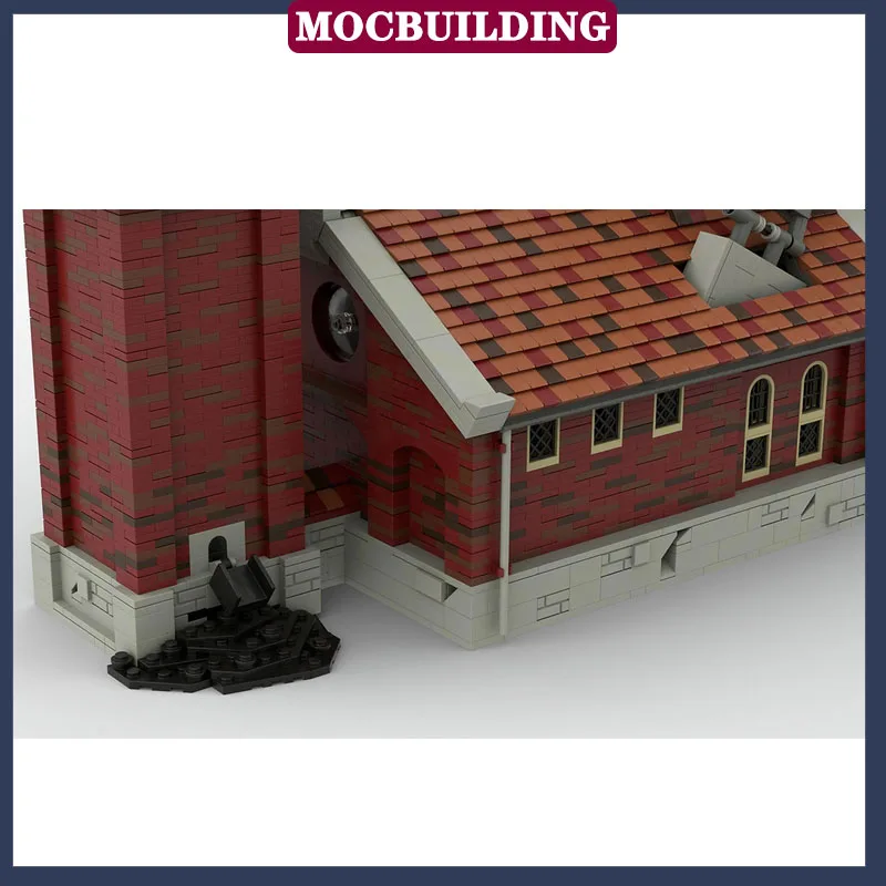 MOC City Train Coal Mine Factory Set Model Building Block Coal Plant Engine Room Collection Series Toy Gift