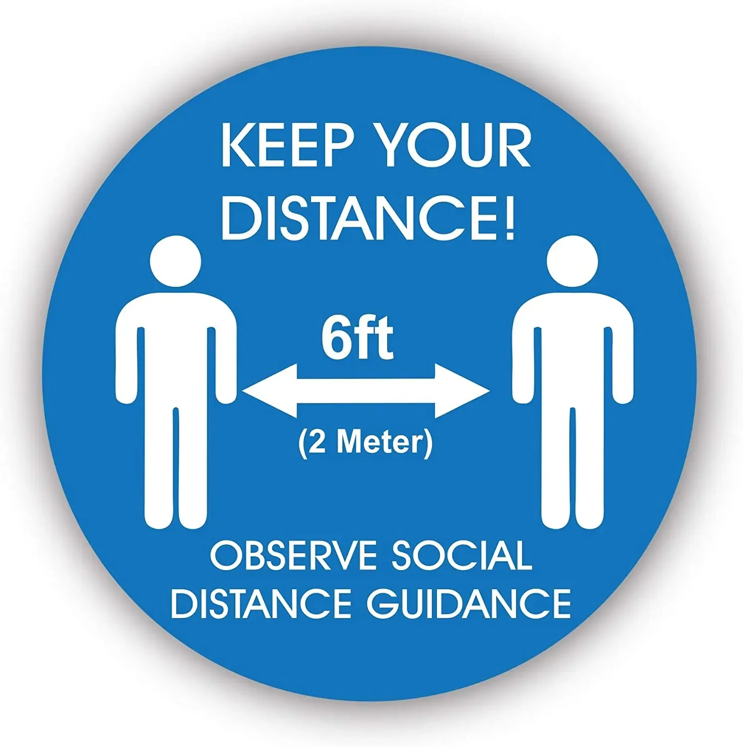 15cm X 15cm Maintain 6 Feet Social Distance Sticker Safety Sign Do Your Part, Stay 6 Feet Apart Decals KK Vinyl PVC