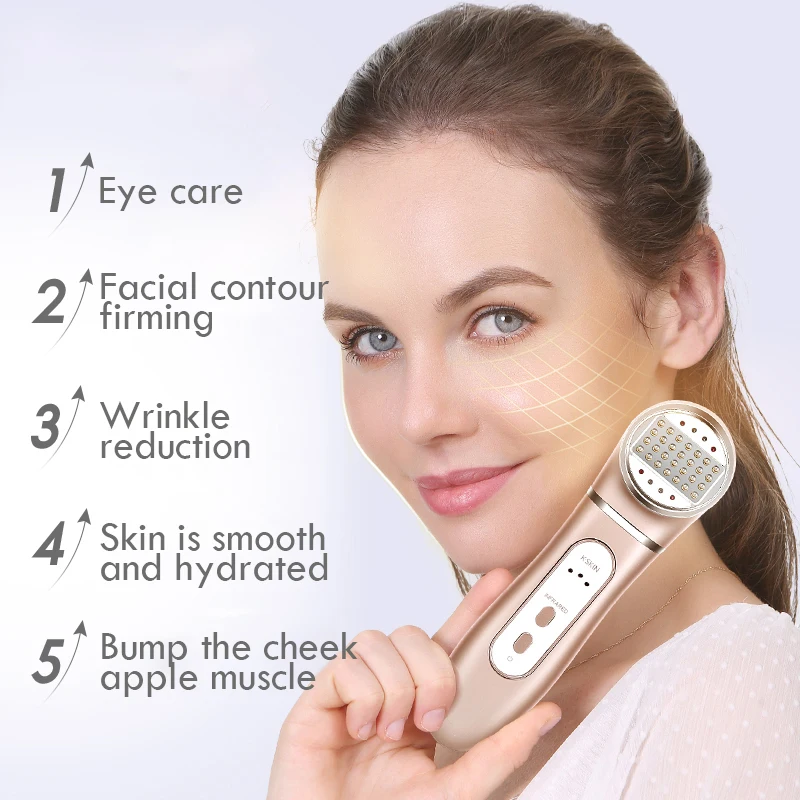 K-SKIN Facial Microcurrent Electric Skin Care Massager EMS RF Multifunctional Facial Massage Device Clean Face Skin Tighten Face