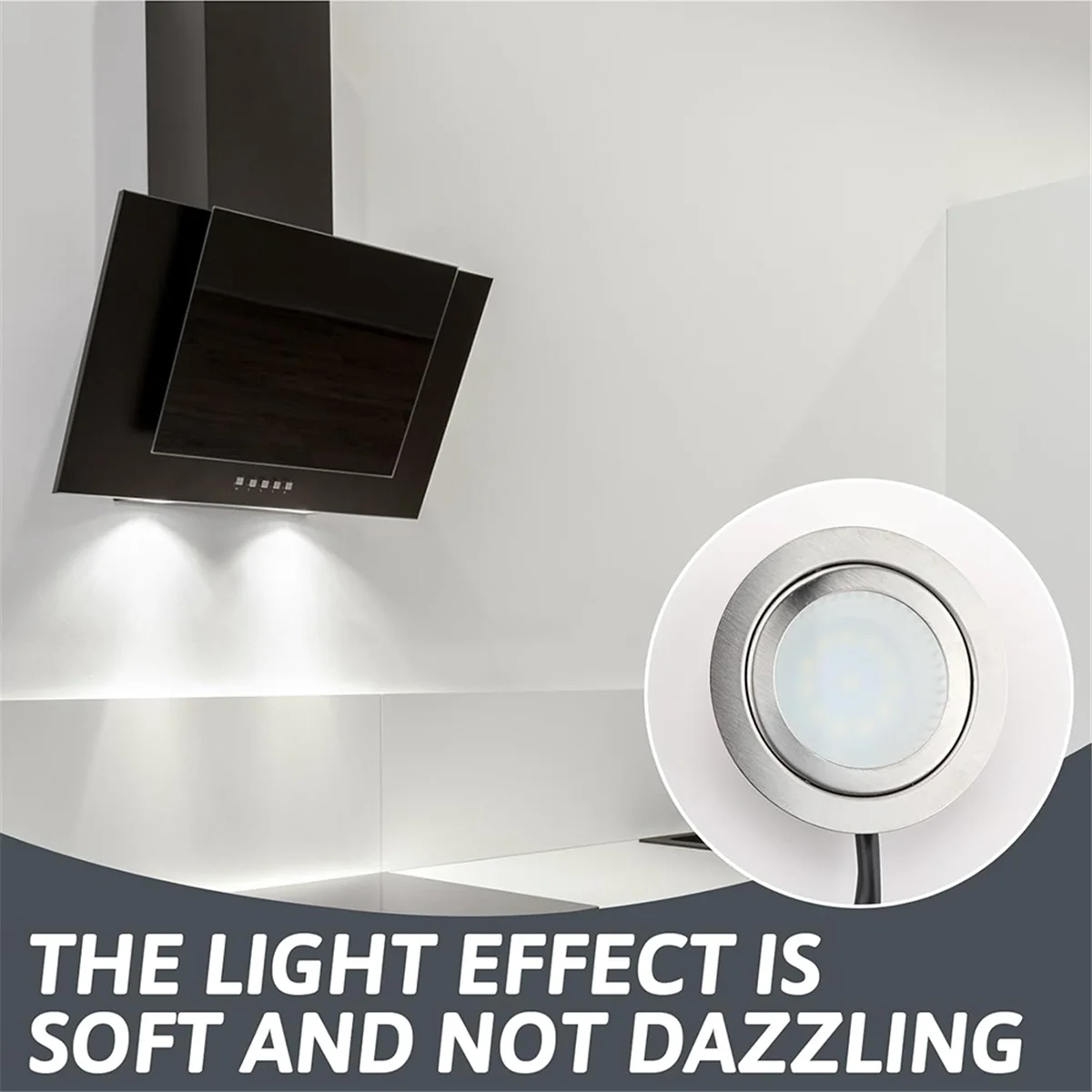 12 فولت تيار مستمر 1.5 واط أضواء غطاء محرك السيارة مع مقبس EL ذكر ، 2 حزمة ثقب خزانة موقد LED ضوء راحة ، لمبة إضاءة المطبخ