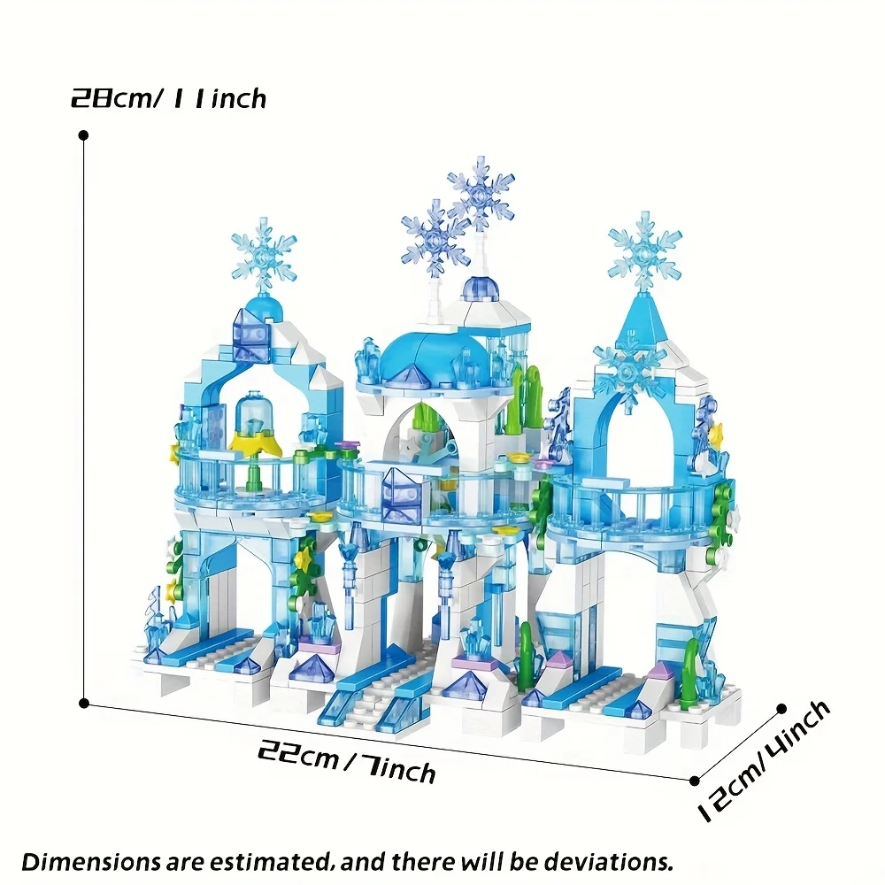 Amigos princesa luxo castelos de gelo blocos de construção playground casa filmes tijolos figuras clássicas conjunto brinquedo para meninas presente diy