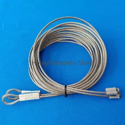 2.5mm Ideal Security SK7112 Garage Door Extension Cable Kit 2 Galvanized Steel Braid Cables, S Hooks