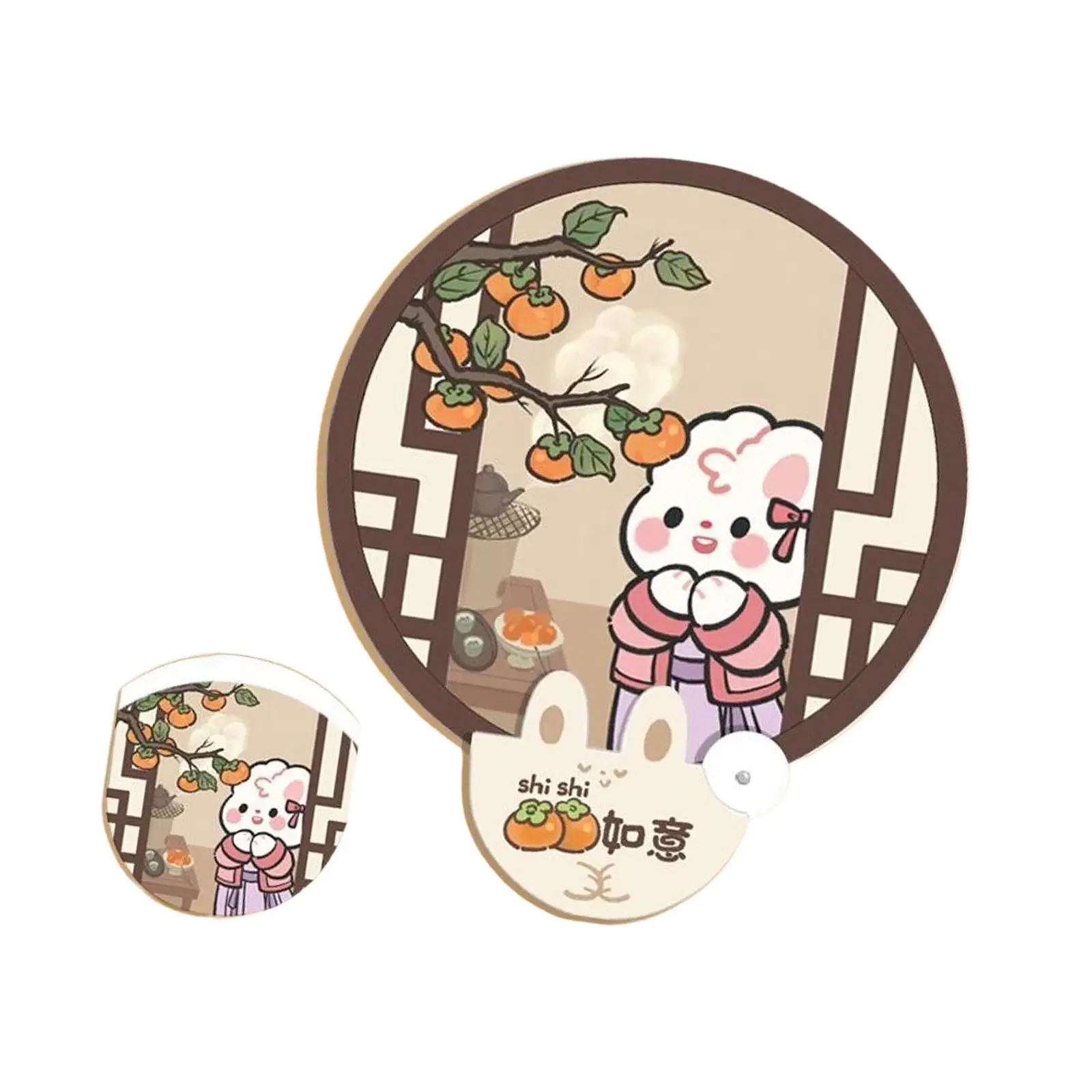 Foldable Fan Portable Waterproof Cute Wear Resistant Photo Prop Folding Fan for Summer Outdoor Activity Wedding Party Favors