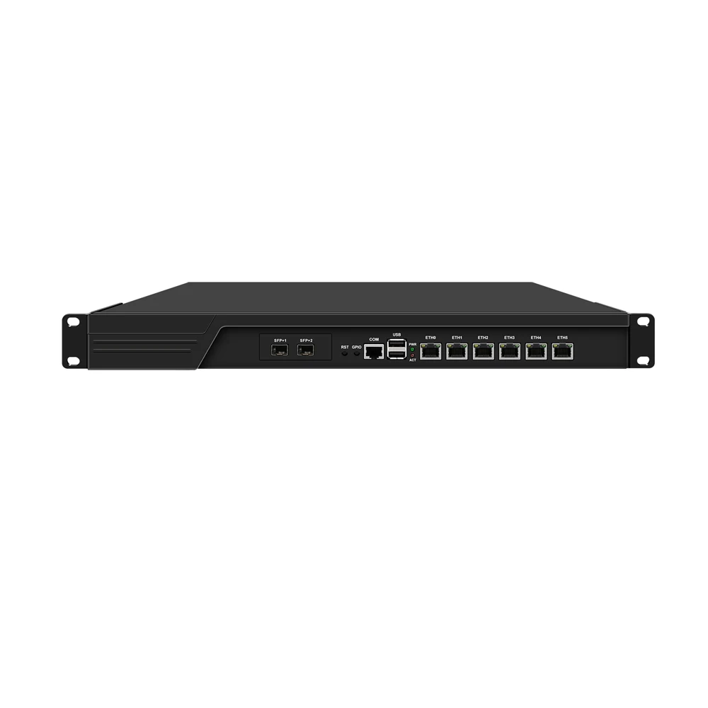 HUNSN 1U 방화벽 어플라이언스, PFSense,Mikrotik,2 세대 I3, I5, I7,RJ16,OPNsense,VPN,6LAN, 2 x SFP + 82599ES, 10GbE