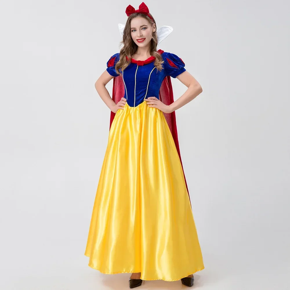 

Halloween Adult Snow White Cosplay Magic Fairy Tale Princess Costume