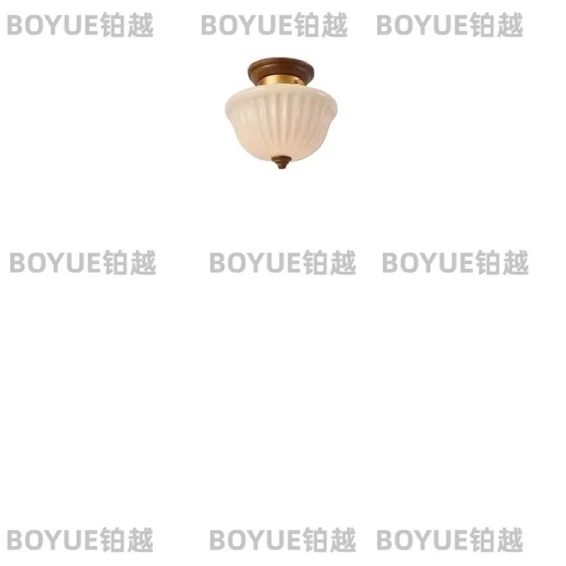 for French Retro Medieval Entrance Ceiling Light for Balcony American Corridor Aisle Cloakroom Eye Protection Ceiling Lamp