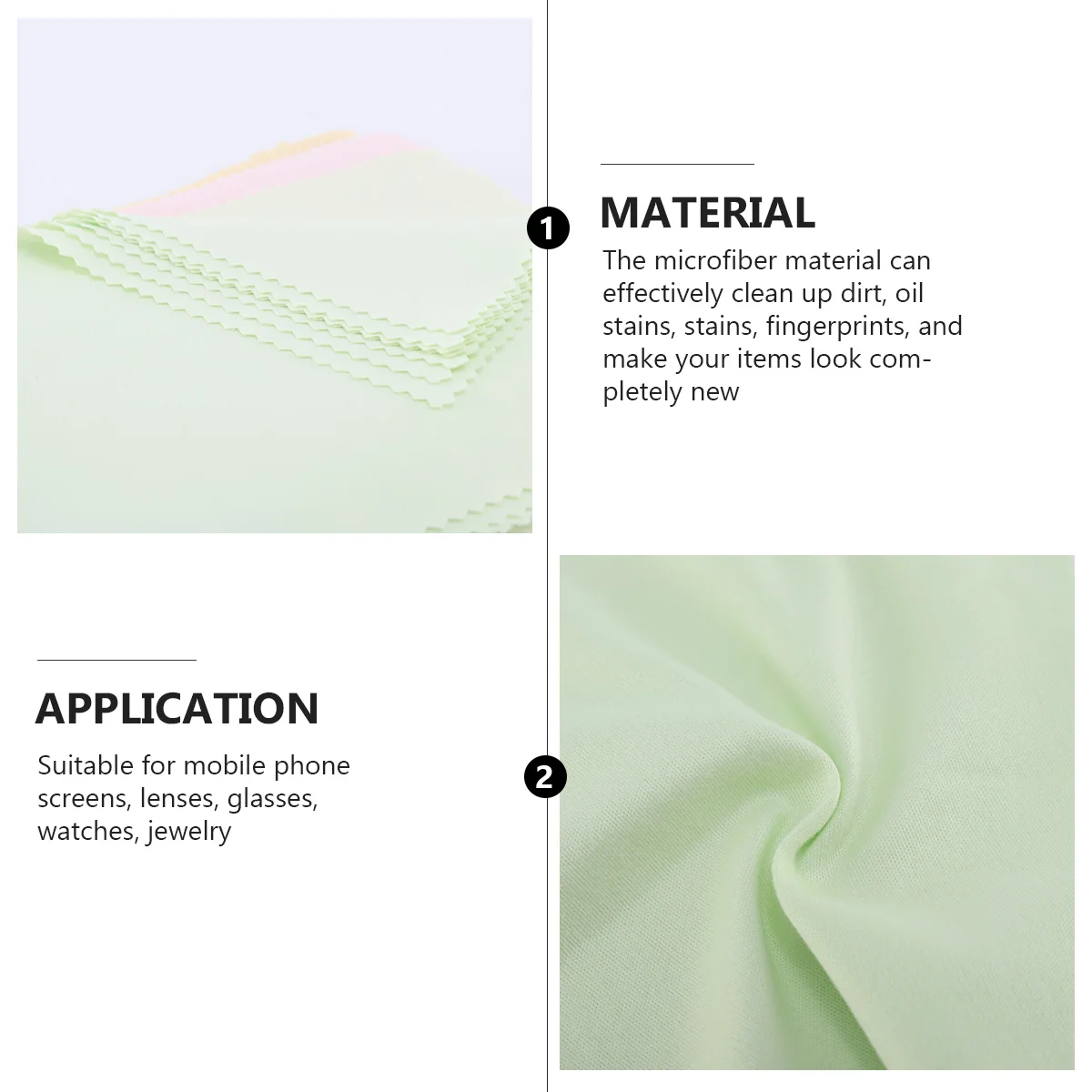 

32pcs Microfiber Cloths Wipes For Lenses Glasses Camera Fast Drying Soft Reusable Pocket Size For Phones Jewelry Musical