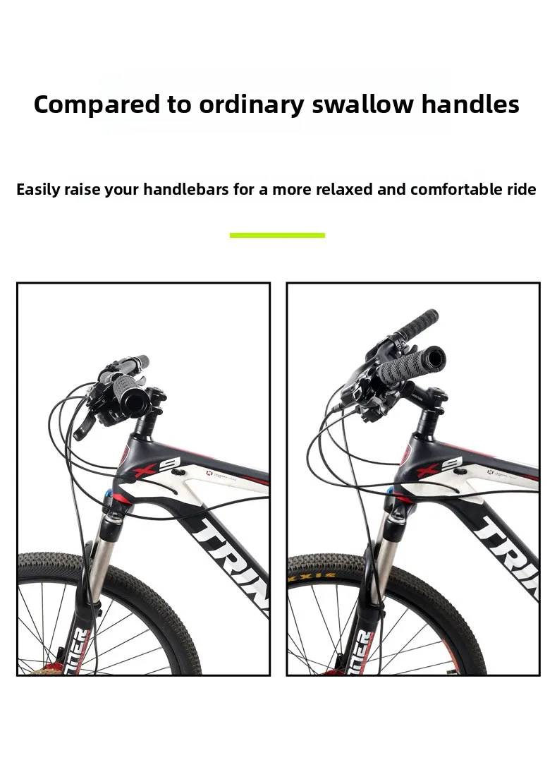 Mountainbike M-Lenker 31,8 mm Aluminiumlegierung Schwalbenlenker 640 mm geschweißter Verlängerungsrahmen horizontaler Lenker Zubehör Lenker – Detail 7
