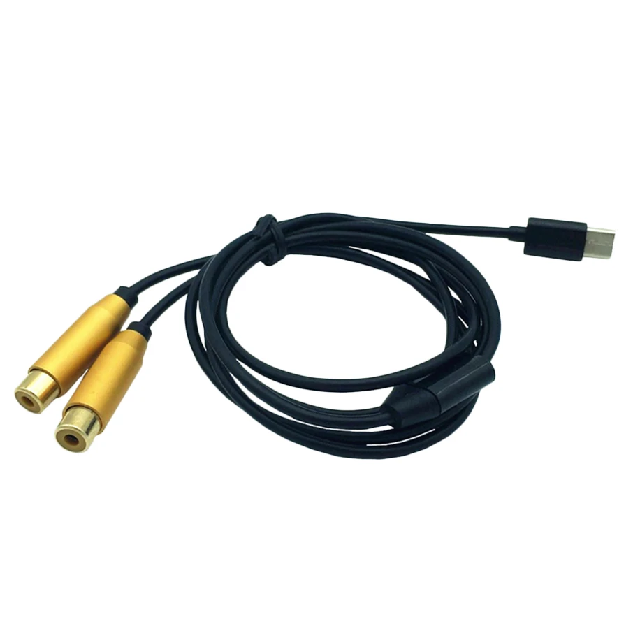 Dual Rca Female To Type-C Usb C Signal Video Av Audio Cable Connector Lead