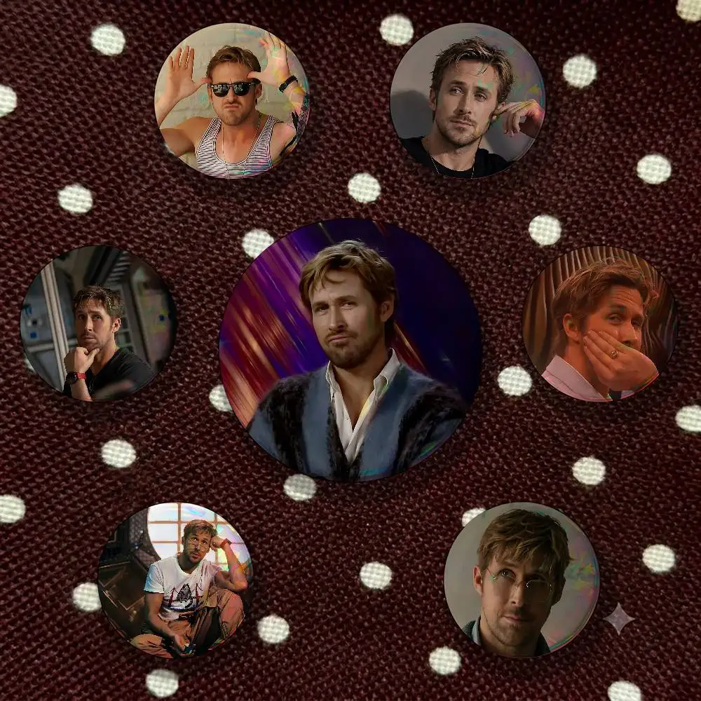 Ryan Gosling 25mm 75mm 44mm 58mm 32m Coin Badges Personalized Handmade Round Brooches Pins Accessory