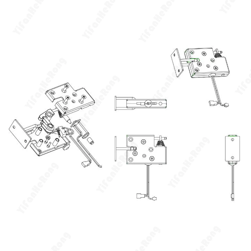 Small DC 12V Electric Control Cabinet Lock Cabinet Door Lock DB-206/209/210/213 Locker Electronic Lock With Feedback Signal
