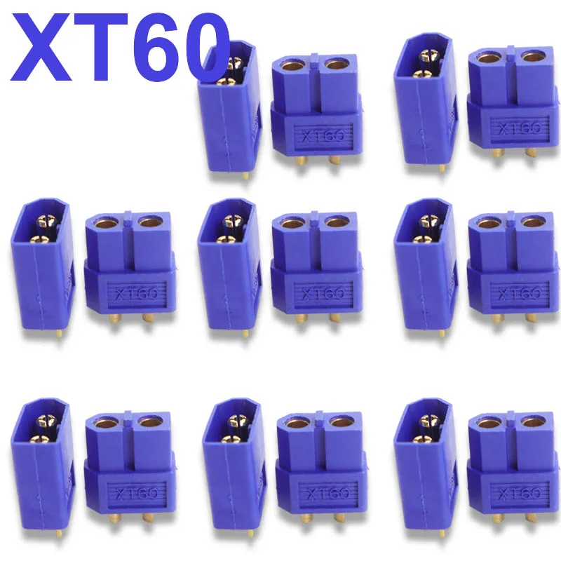 XT60 Blue Adapter MaleFemale Bullet Connectors Plugs for RC Lipo Battery Waterproof Electrical Connector Wire Expand  Wholesale
