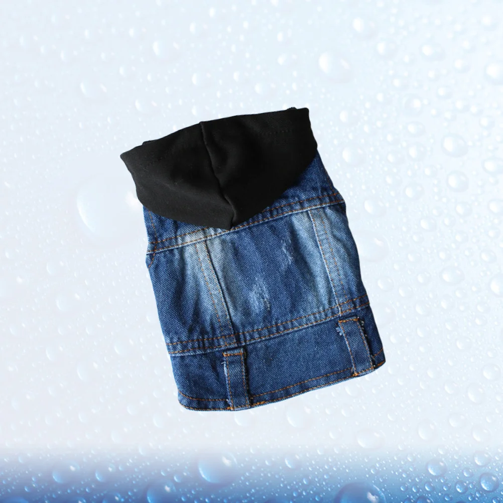 الحيوانات الأليفة كاوبوي سترة الدنيم سترة سوداء محبوك قبعة حجم Xxl الخريف الشتاء الكلب الملابس الرجعية نمط واقية معطف أشعة الشمس #2