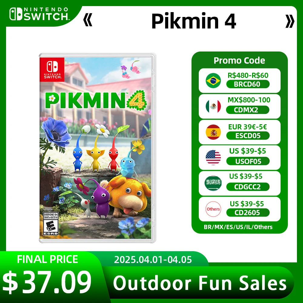 Nintendo Switch Game Deals - Pikmin 4 - Original Physical Pikmin4 Game Card In Stock Strategy Genre for Switch OLED Lite