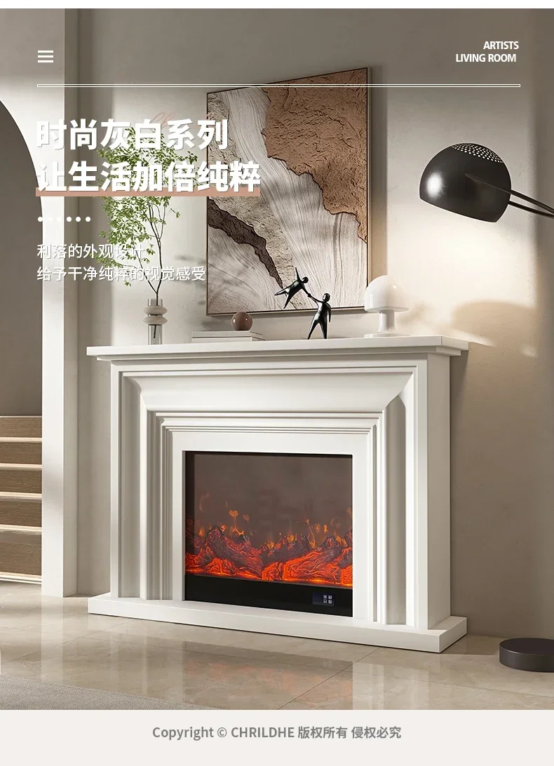 Hot salesHot salesItalian minimalist simulation flame electronic heating fireplace, modern minimalist living room decoration cab