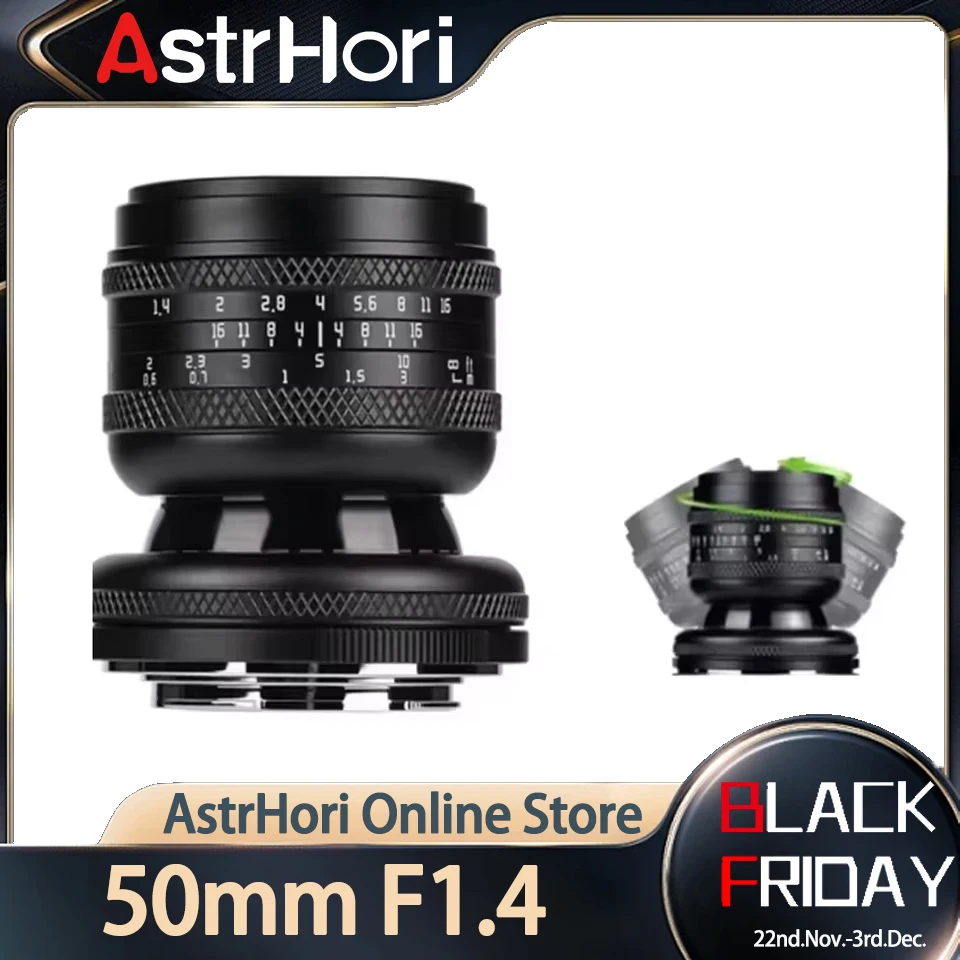 AstrHori 50mm F1.4 Full Frame Manual Focus Lightweight Design Tilt-Shift Focus Lens for Nikon Z/Canon RF/Fujifilm X/Sony E