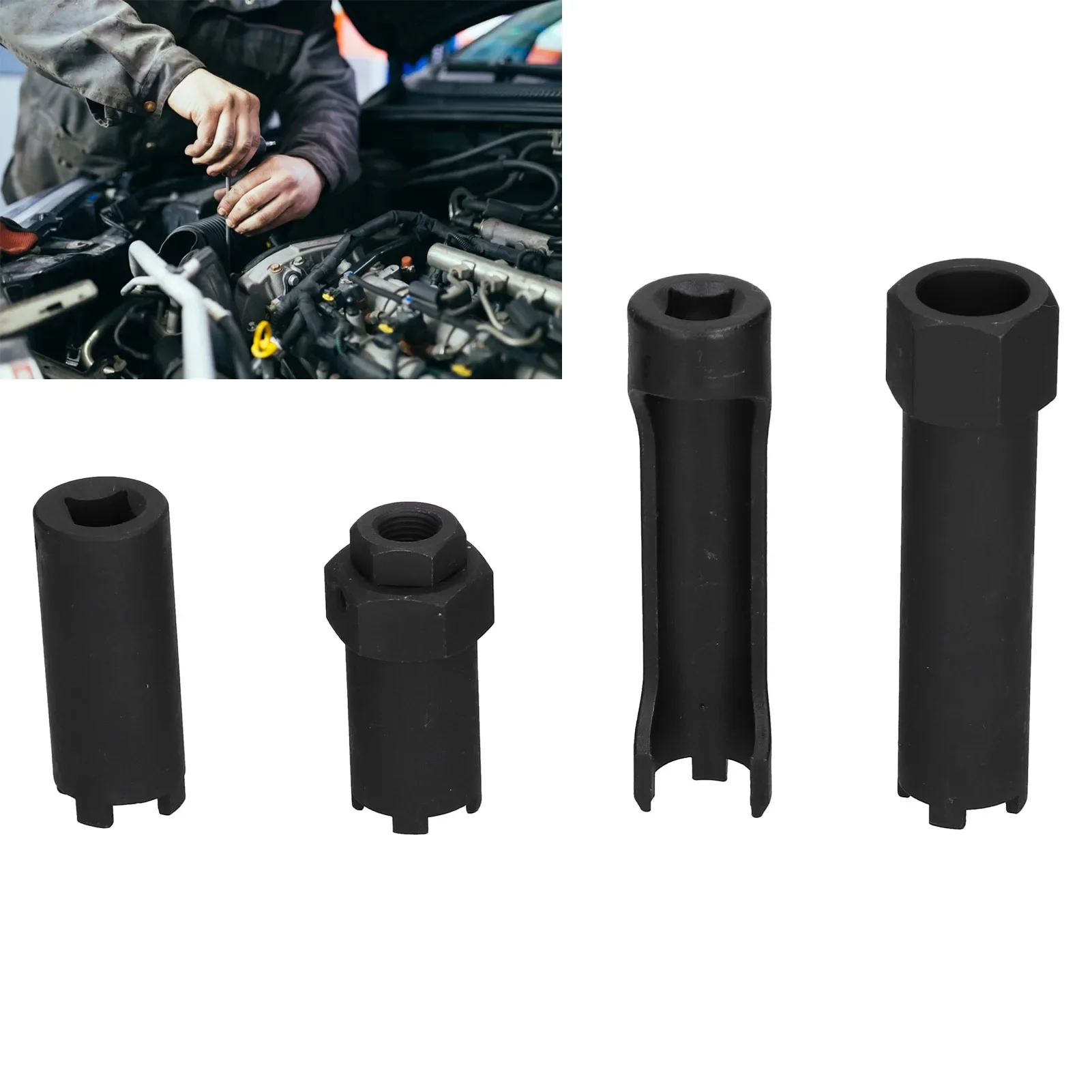 4PCS Injector Socket Set 25mm / 27mm / 29mm / 30mm Removal Tool Vehicle Maintenance