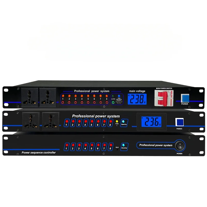 8-Channel Power Sequencer Universal Socket Sequencer Special For Stage Universal Socket Timer For Audio Equipment 2025 New