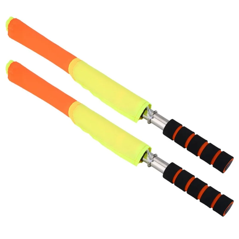 

2 шт. флаг рефери лийнсмена с сумкой для хранения для спортивных матчей, футбола, хоккея, тренировок