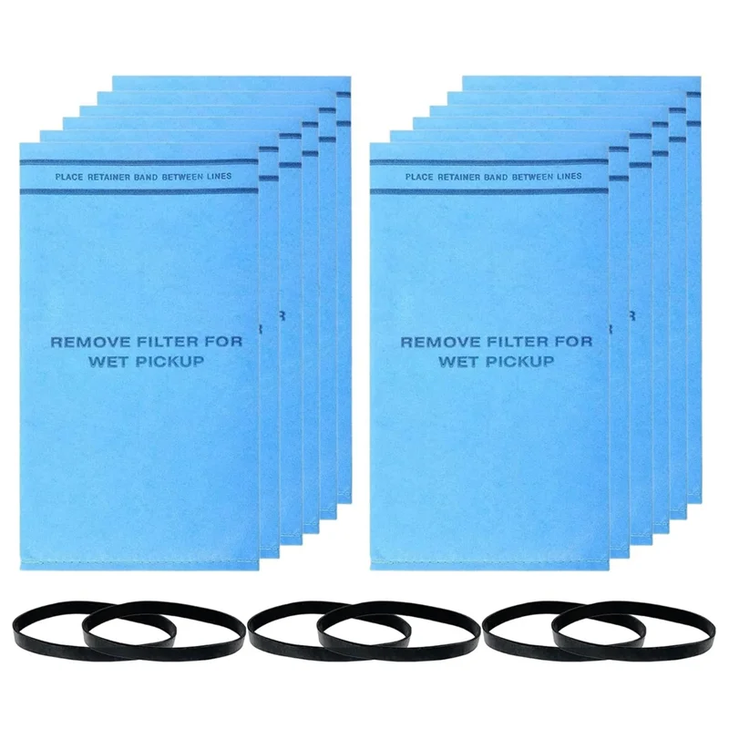 ABBZ-12 Piece Wet Dry Vac Filter Set For Stinger Shop Vac 2.5 To 5 Gallon, Fits For Craftsman 9-38737 With 6 Retaining Bands