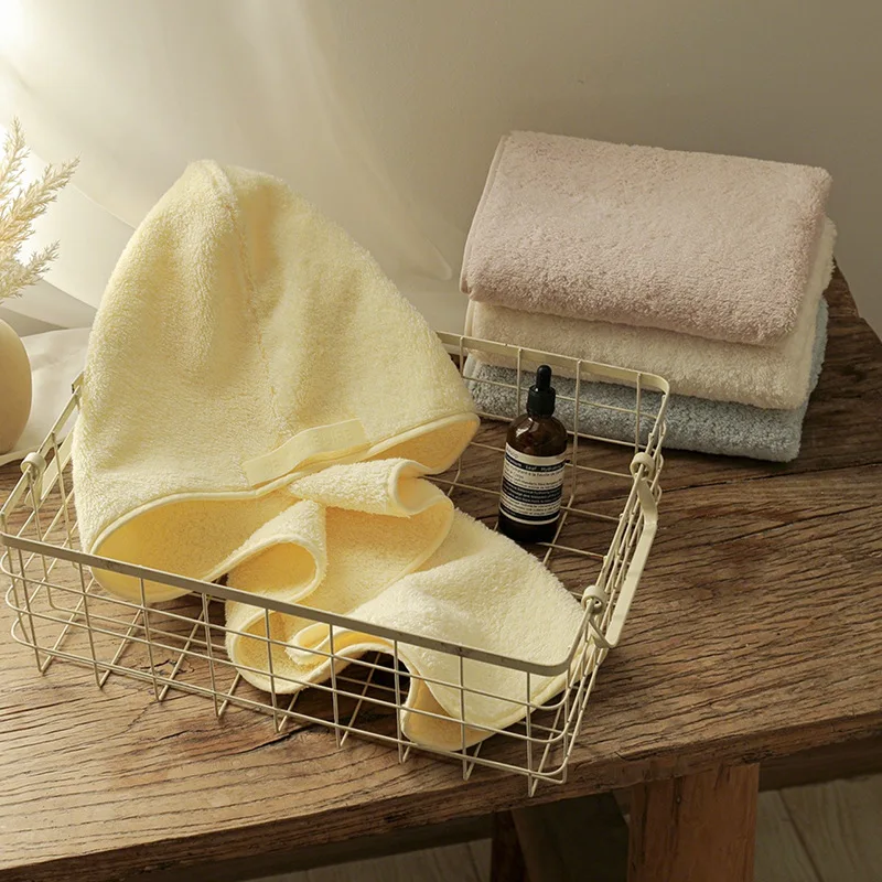 10A Antibacterial Hair-Drying Turban Premium Thickened Long-Staple  Ultra-Absorbent and Quick-Drying Full-Cotton Home Bath Cap