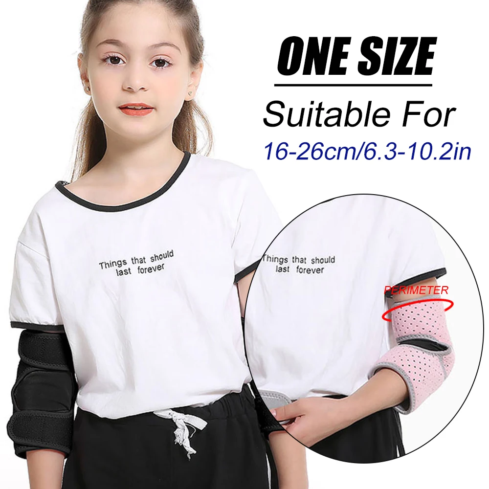 1/2Pair Kids Youth Breathable Elbow Pad Guards Collision Avoidance Protective Outdoor Sport Soft Lightweight Padded Sleeve Elbow