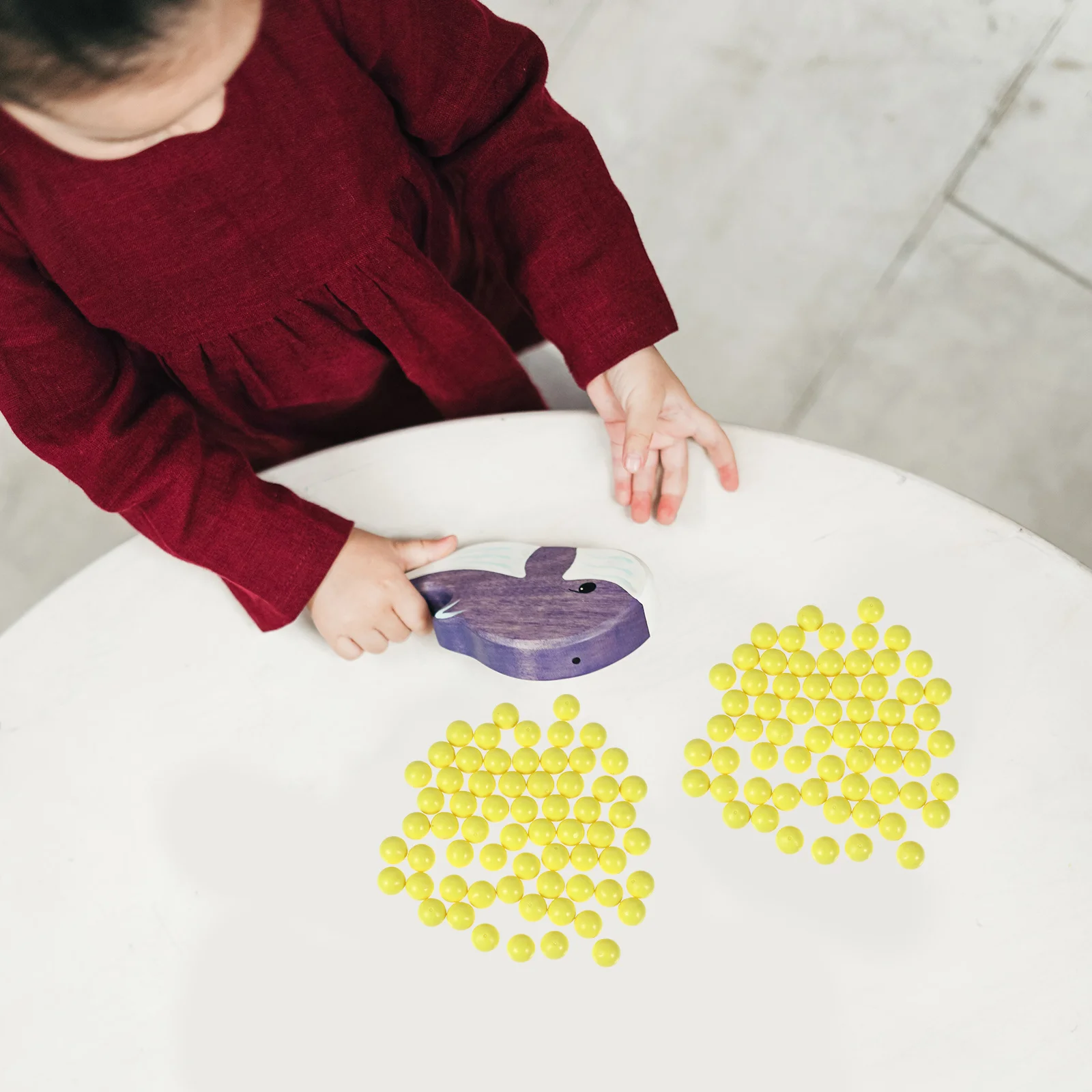 

100Pcs Colored Plastic Balls 15cm Diameter Counting Math Larning Playthings Durable for Family and Entertainment