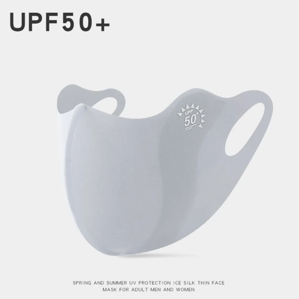 New Breathable Ice Silk Mask Washable Anti-UV Riding Face Mask Dustproof Face Veil Unisex