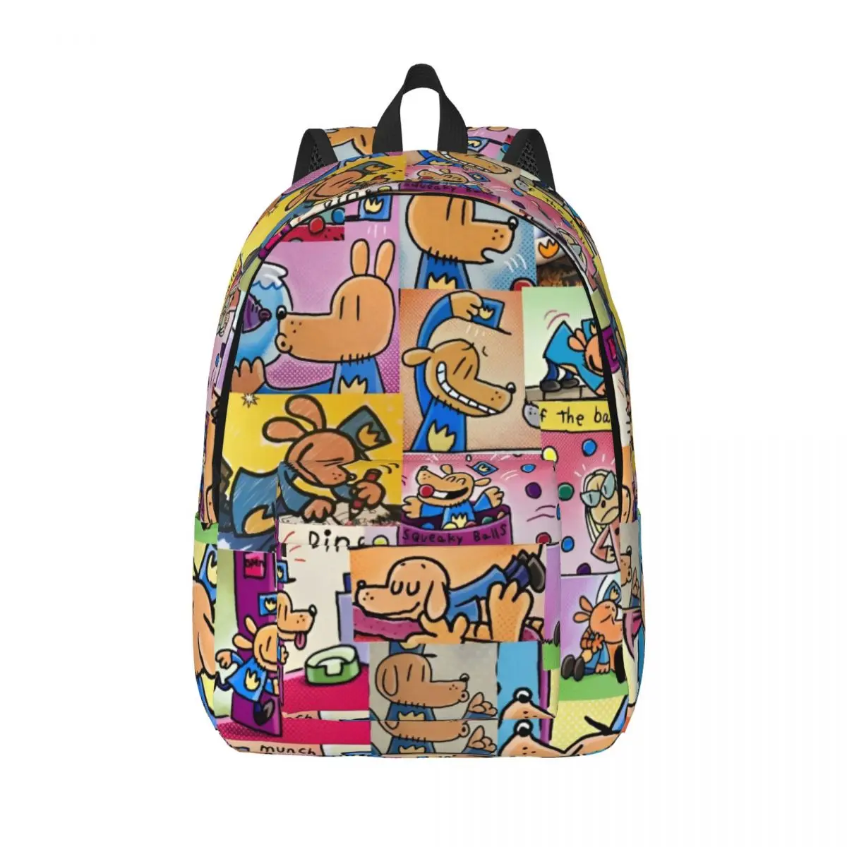 

Dog Man Backpack for Men Women Casual High School Work Daypack Laptop Shoulder Bag Gift