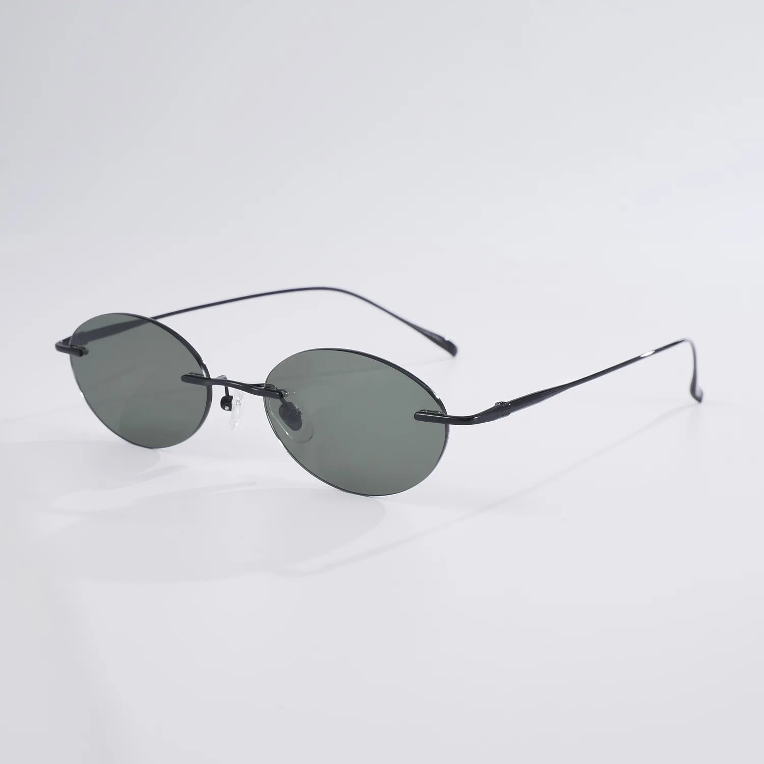 Modische Rahmenlose Polarisierte Sonnenbrille für Damen Reise-Fotografie-Sonnenbrille Reintitan-Rahmen Herren Punk Sonnenbrillen UV400-Schutz – Detail 10