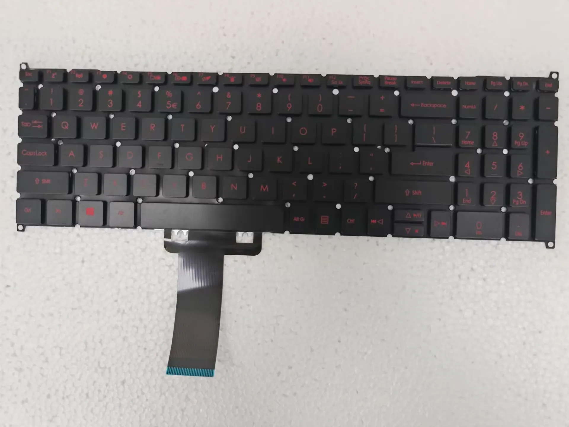 US Backlit Keyboard for ACER Spin 5 SP515-51N GN Nitro NP515-51 N17W1 Red key backlit (END Key)