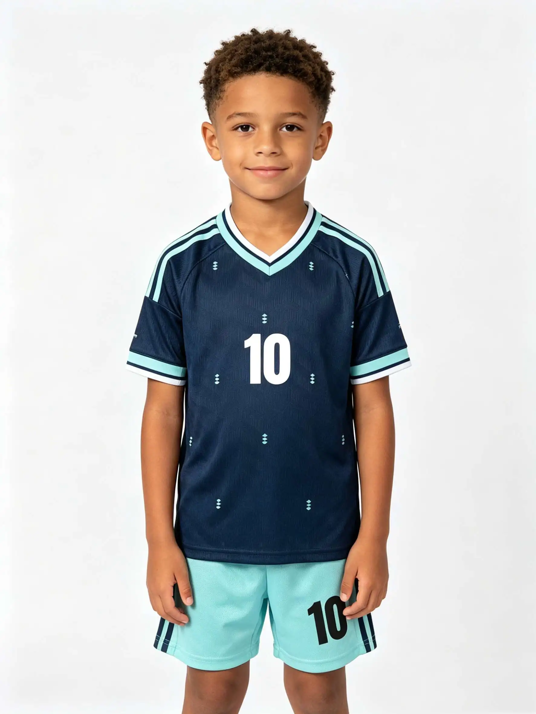 New 26/27 Unisex Blank Soccer 2‑Piece Set, Kids Adults Parent‑Child Kit, Custom No.1 7 8 9 10 for School Outdoor Team Sports