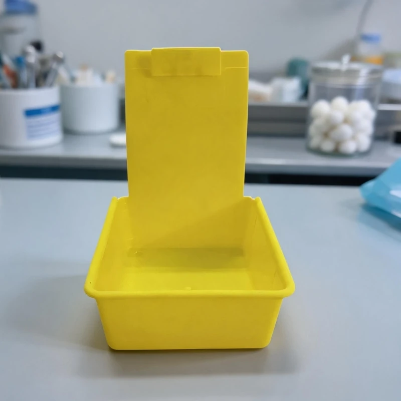 Work Tray Dental Model Box With Clip Dental Working Lab Pan For Safe Denture And Mold Transport M4YD
