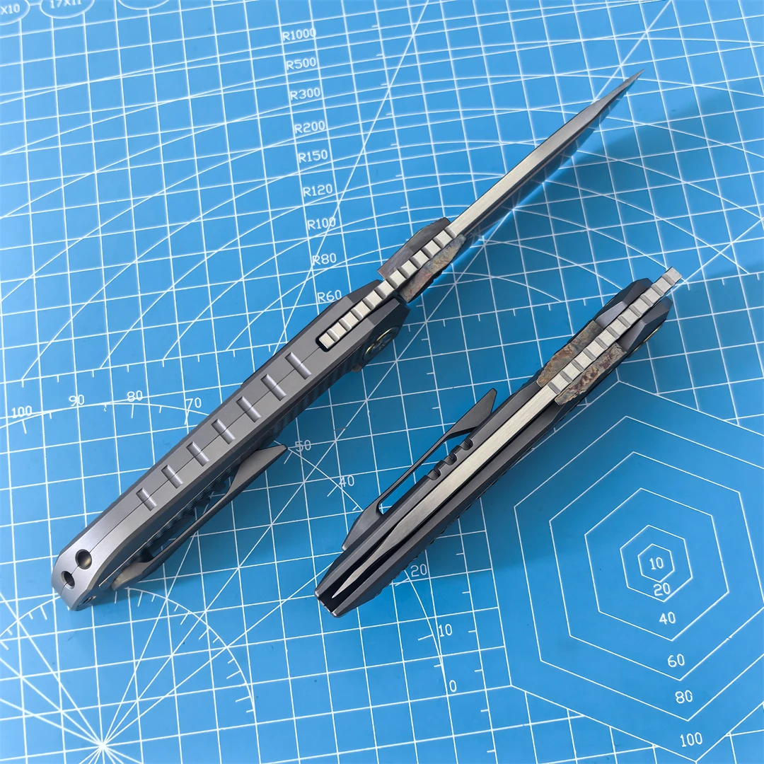 الأصلي سكين للفرد M390 الصلب تيماسك سبائك التيتانيوم مقبض في الهواء الطلق التخييم الصيد الصيد EDC الدفاع أداة هدية #4