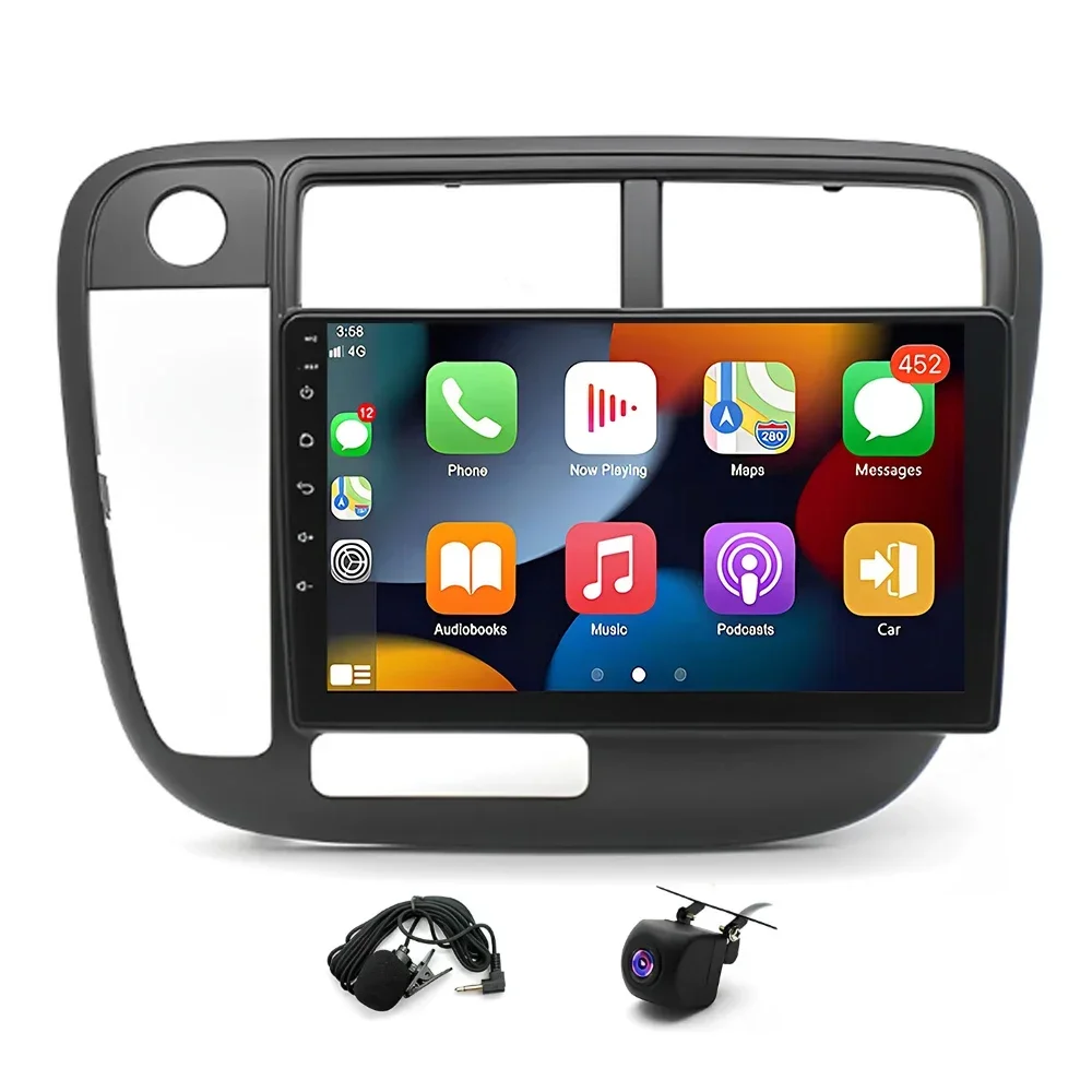 

Android 13 Car Stereo GPS Navi Radio WiFi BT Carplay 2G+32G Compatible for Honda Civic 1996-2001