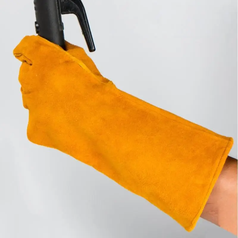 

New 40cm Safety Work Labor Glove Welding Gloves Heat Cut Resistant Insulated Custom Design Welding Leather Gloves