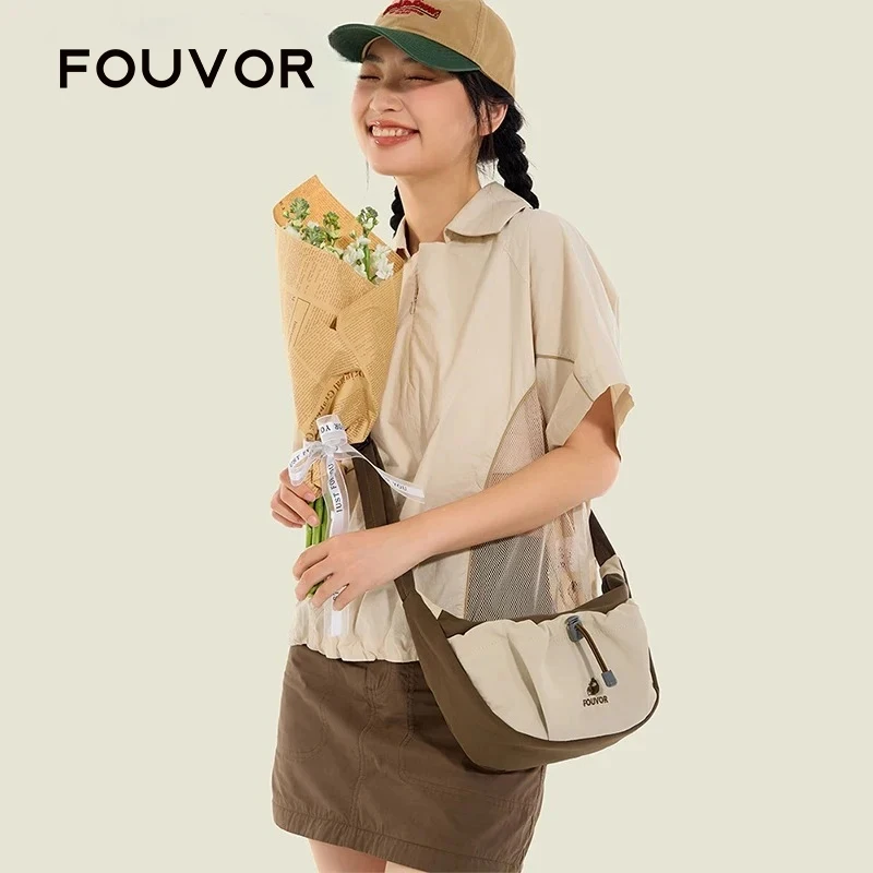 

Fouvor Women's Shoulder Bag Fashion Lightweight Versatile Crossbody Bag 2026 New Handbag Nylon Fashion Elegant Phone Bag 3047-12