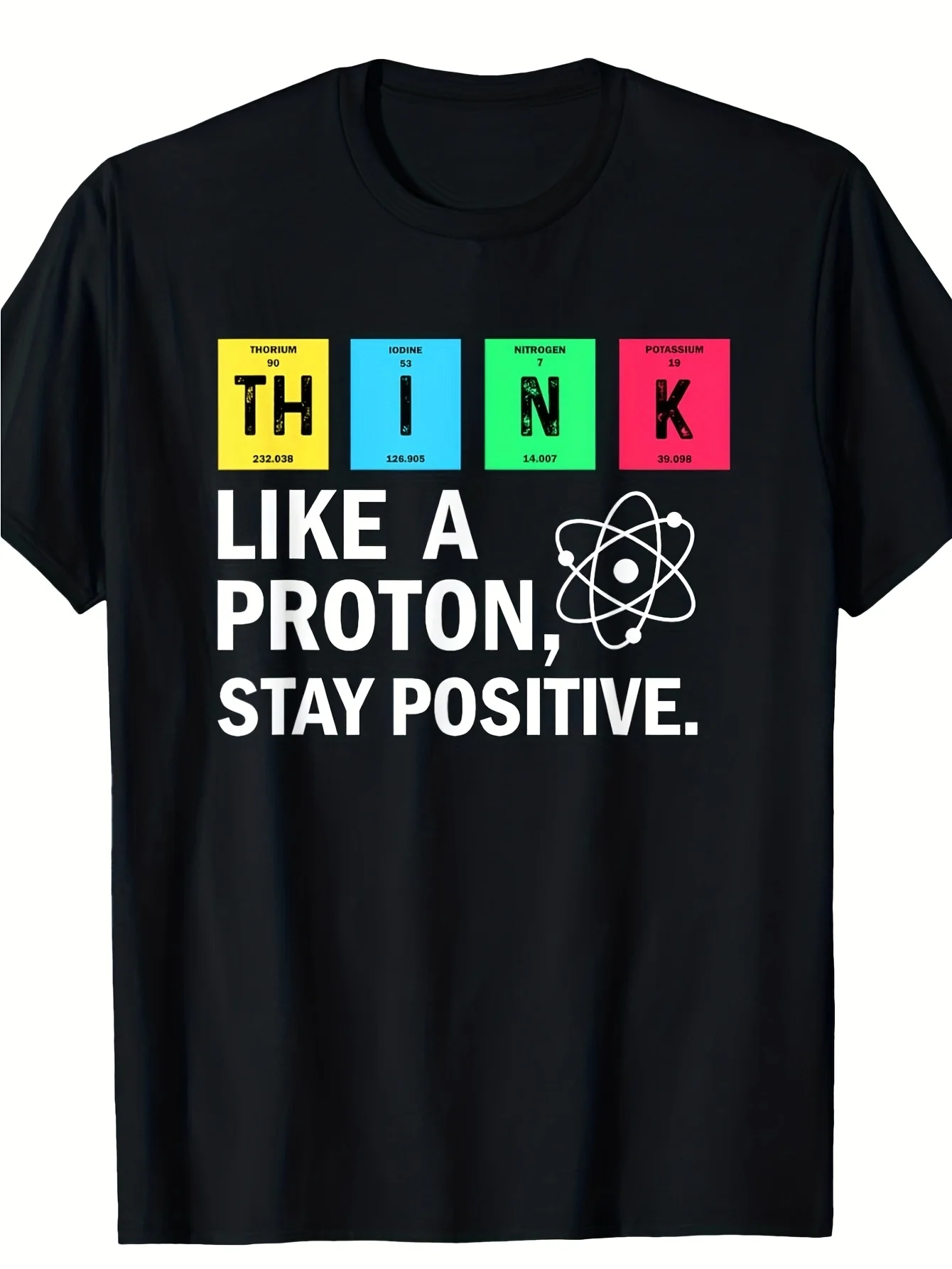 2026 Funny Science T-Shirt | Black Casual Round Neck Tee with Periodic Table Graphic, Humorous Design, Motivational Apparel, Eas